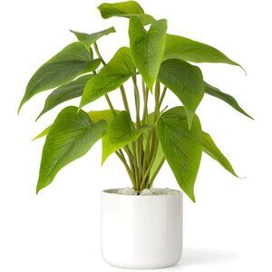 Fake Plants in Ceramic Pot, 11" Potted Artificial Plants for Home Decor